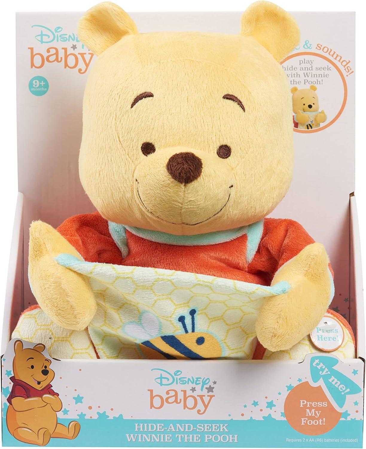 imageDisney Baby 11inch HideandSeek Minnie Mouse Interactive Plush Music Phrases And Motion Kids Toys for Ages 09 Month by Just PlayWinnie the Pooh