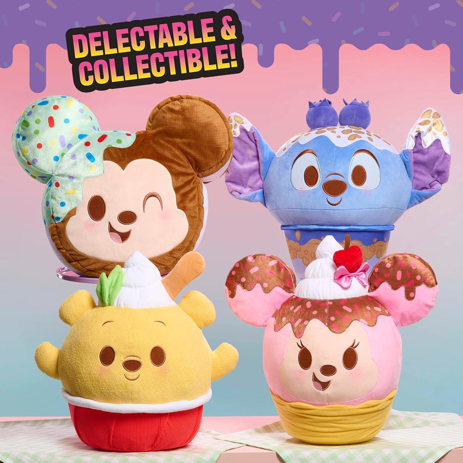 imageDisney Munchlings SqueezeAMunch XL Scented Mint Dipped Ice Cream Sandwich Mickey Mouse 16inch Plush Kids Toys for Ages 0 by Just Play