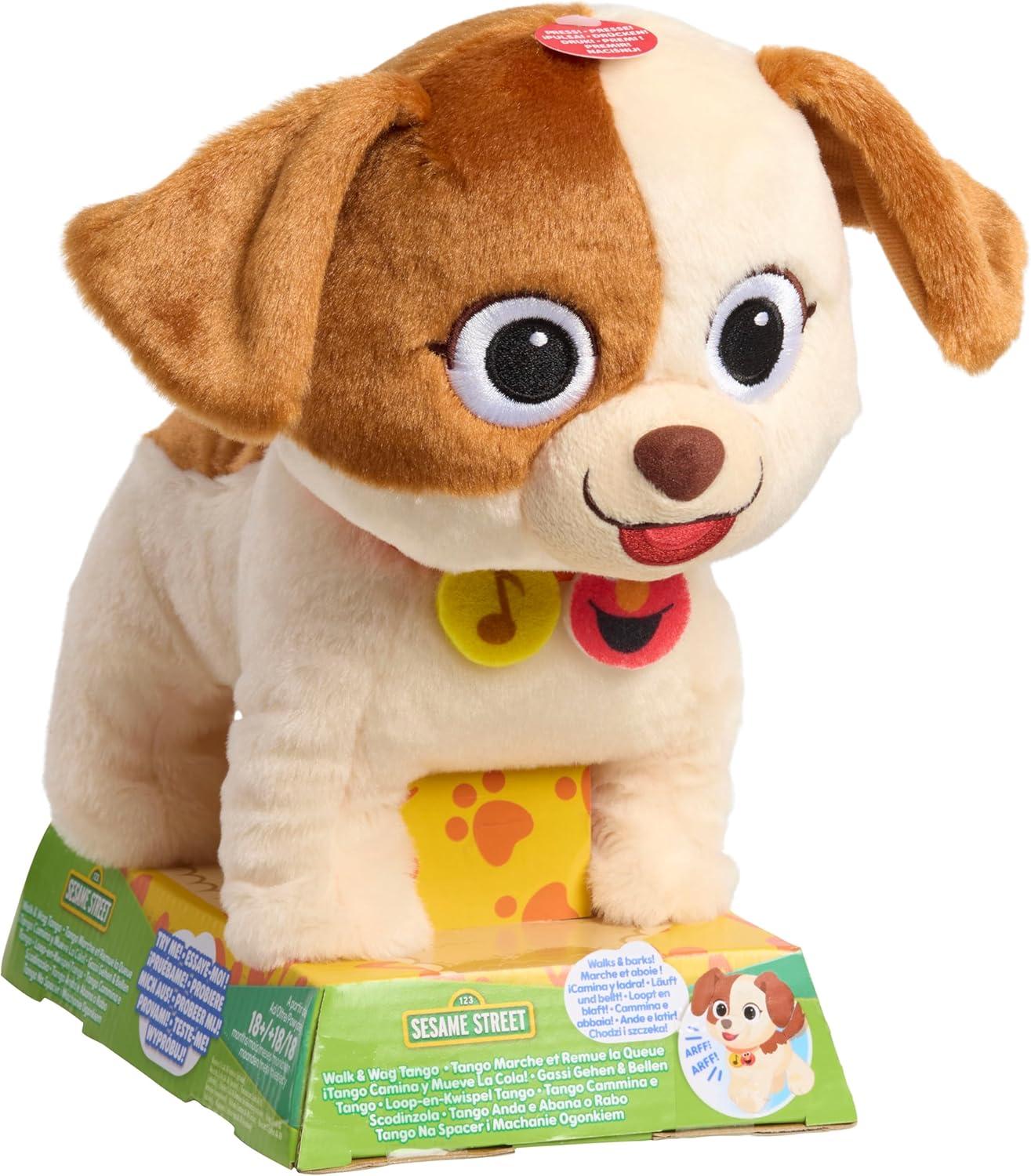 imageSesame Street Walk ampamp Wag Tango 8 Inch Plush Sustainable Stuffed Animal Soft Plushie Kids Toys for Ages 18 Month by Just Play