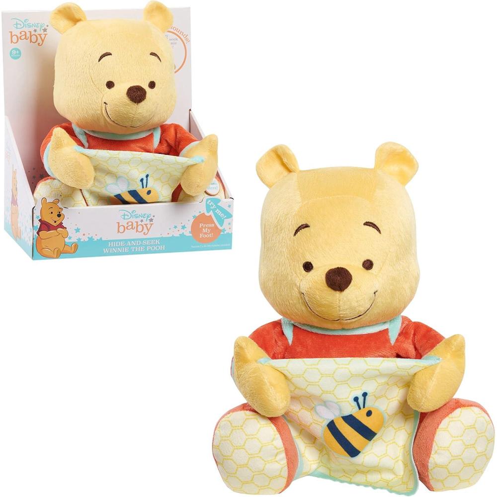 imageDisney Baby 11inch HideandSeek Minnie Mouse Interactive Plush Music Phrases And Motion Kids Toys for Ages 09 Month by Just PlayWinnie the Pooh