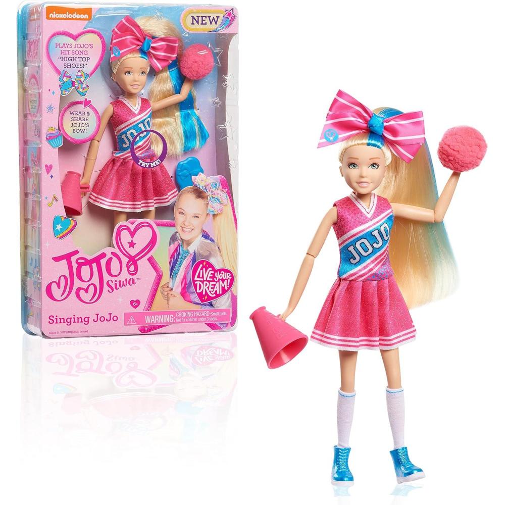 imageJoJo Siwa 10 Inch Singing Doll Sings Hit Song Titled quotNonStopquot Pink Jacket with Rainbow Fringe Kids Toys for Ages 6Up by Just PlayHigh Top Shoes Song