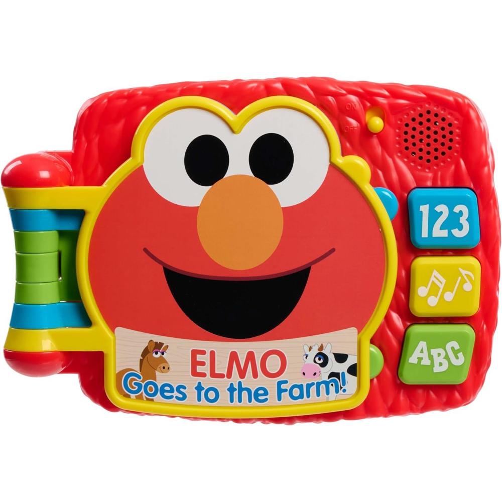 imageSesame Street Elmos Lots to Learn 625 Inch Electronic Book Learning and Education Kids Toys for Ages 18 Month by Just Play