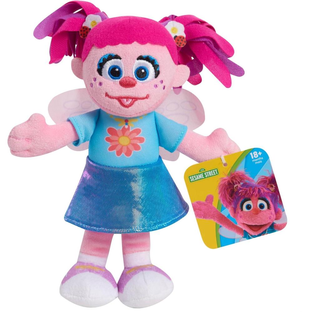 imageSesame Street Friends 8inch Abby Cadabby Sustainable Plush Stuffed Toy Kids Toys for Ages 18 Month by Just Play