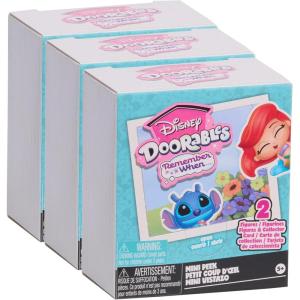 Just Play Disney Doorables Once Upon a Time Mini Peek 3-Pack, 1.5-inch Collectible mini Toy Figures, Kids Toys for Ages 5 Up