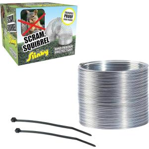 Just Play Scram, Squirrel by Slinky, Squirrel-Proof Bird Feeder Accessory that Guards Bird Seed, Kids Toys for Ages 5 Up by Just Play