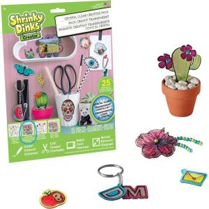 Just Play Shrinky Dinks Ruff n’ Ready Creative Pack, 25 Frosted White Sheets, Kids Arts and Crafts Activity Set, Kids Toys for Ages 6 Up