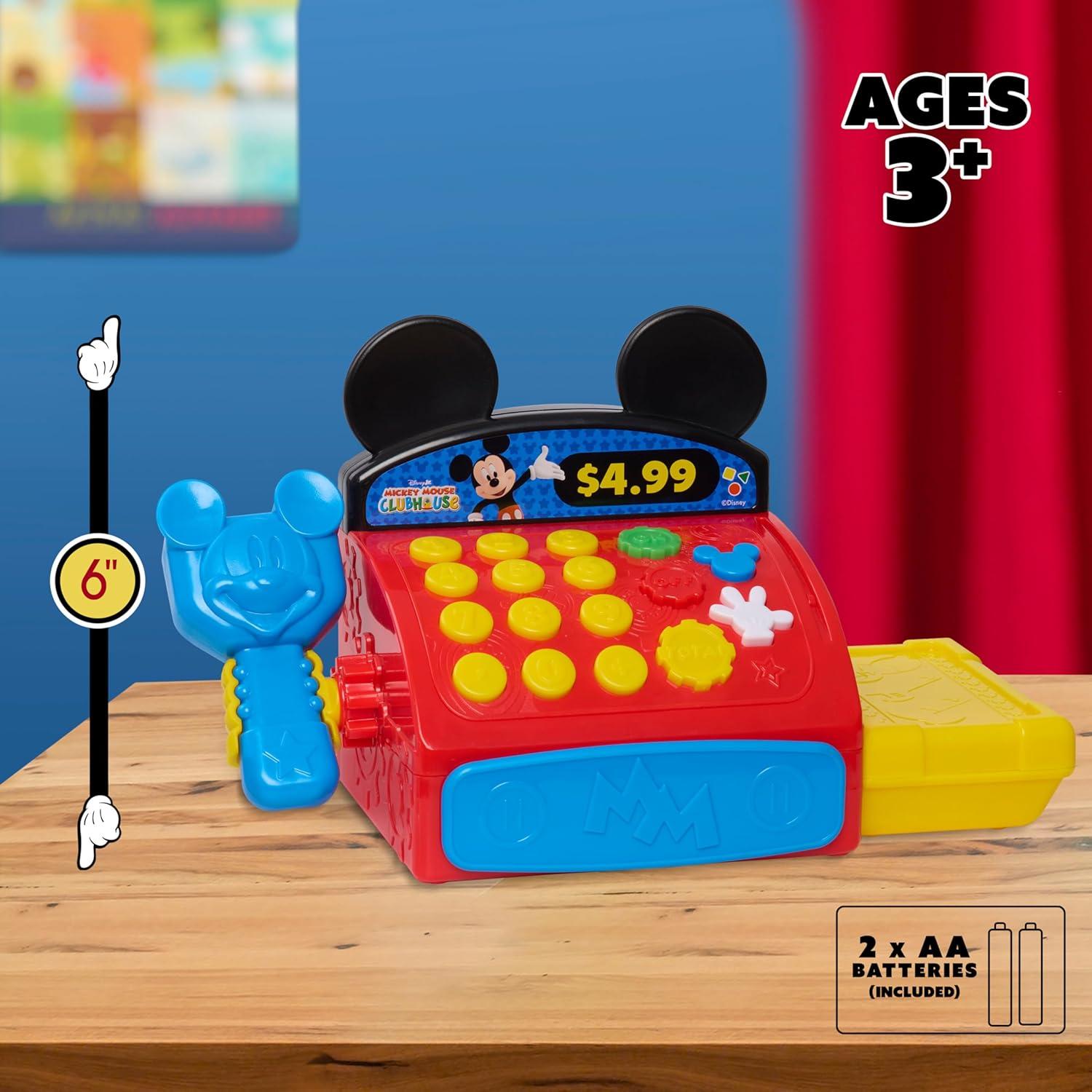 imageDisney Jr Mickey Mouse Clubhouse Cash Register with Sounds Phrases and Pretend Play Money 10Pieces Holiday Stocking Stuffers Gifts Presents Ages 3 and Up by Just Play