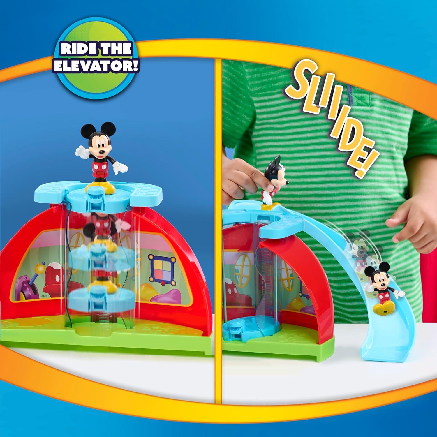 imageDisney Jr Mickey Mouse Clubhouse Deluxe 28inch Playset with Lights and Sounds 16Pieces 3inch Articulated Figurines Toy for Fans Boys Kids Ages 3 and Up by Just Play