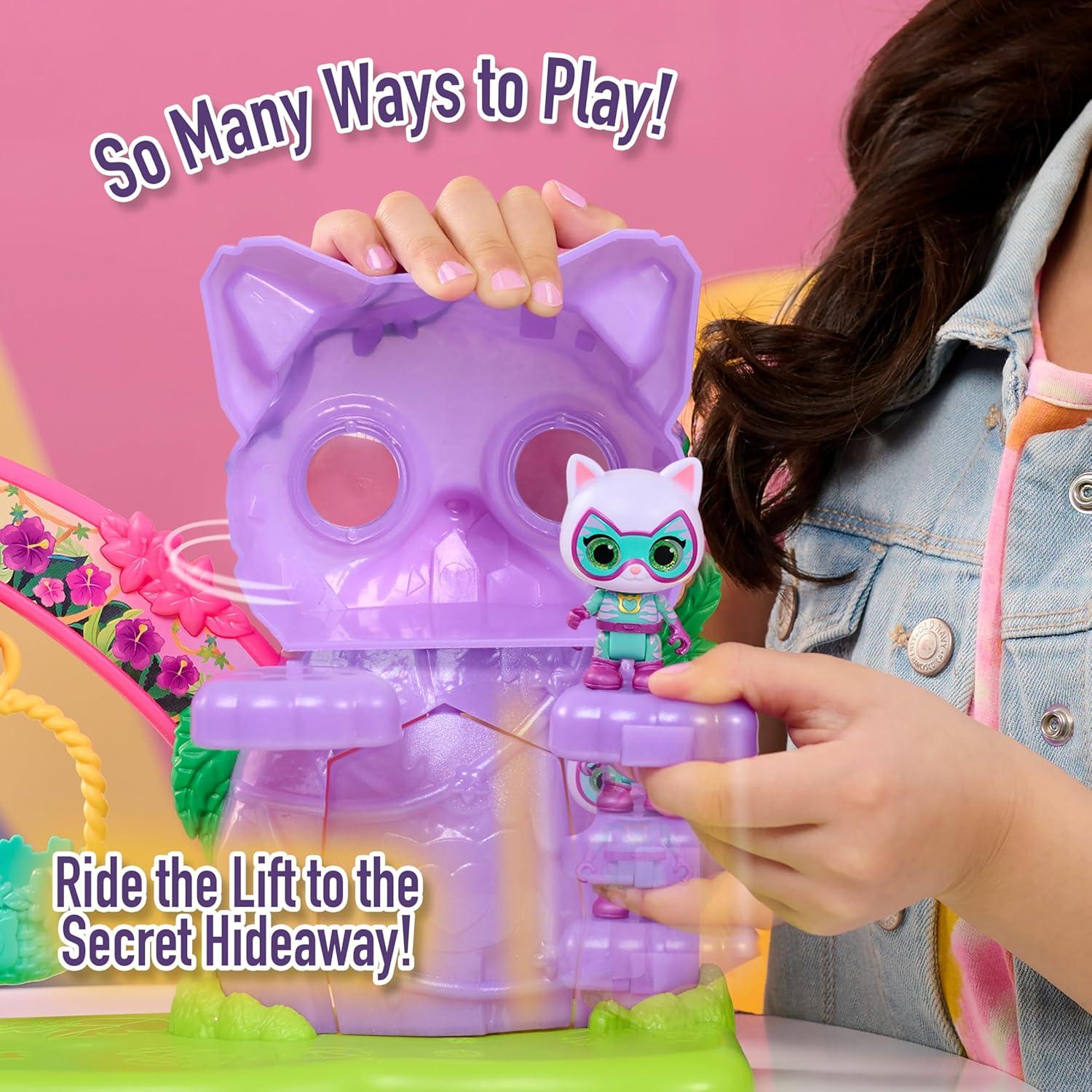 imageDisney Jr SuperKitties SuPurr Wild Playset with Slide and Swing 5Pieces 3 Poseable Figures Toy for Fans Girls Kids Ages 3 and Up by Just Play
