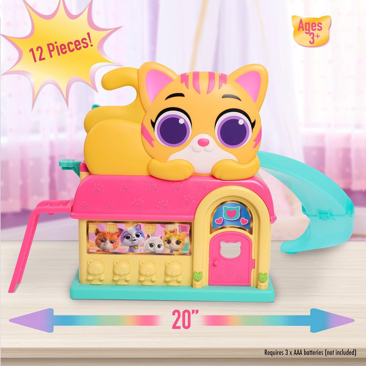 imageDisney Junior SuperKitties Purr N Play Playset and Figures 12Pieces Lights and Sounds Kids Toys for Ages 3 Up by Just Play