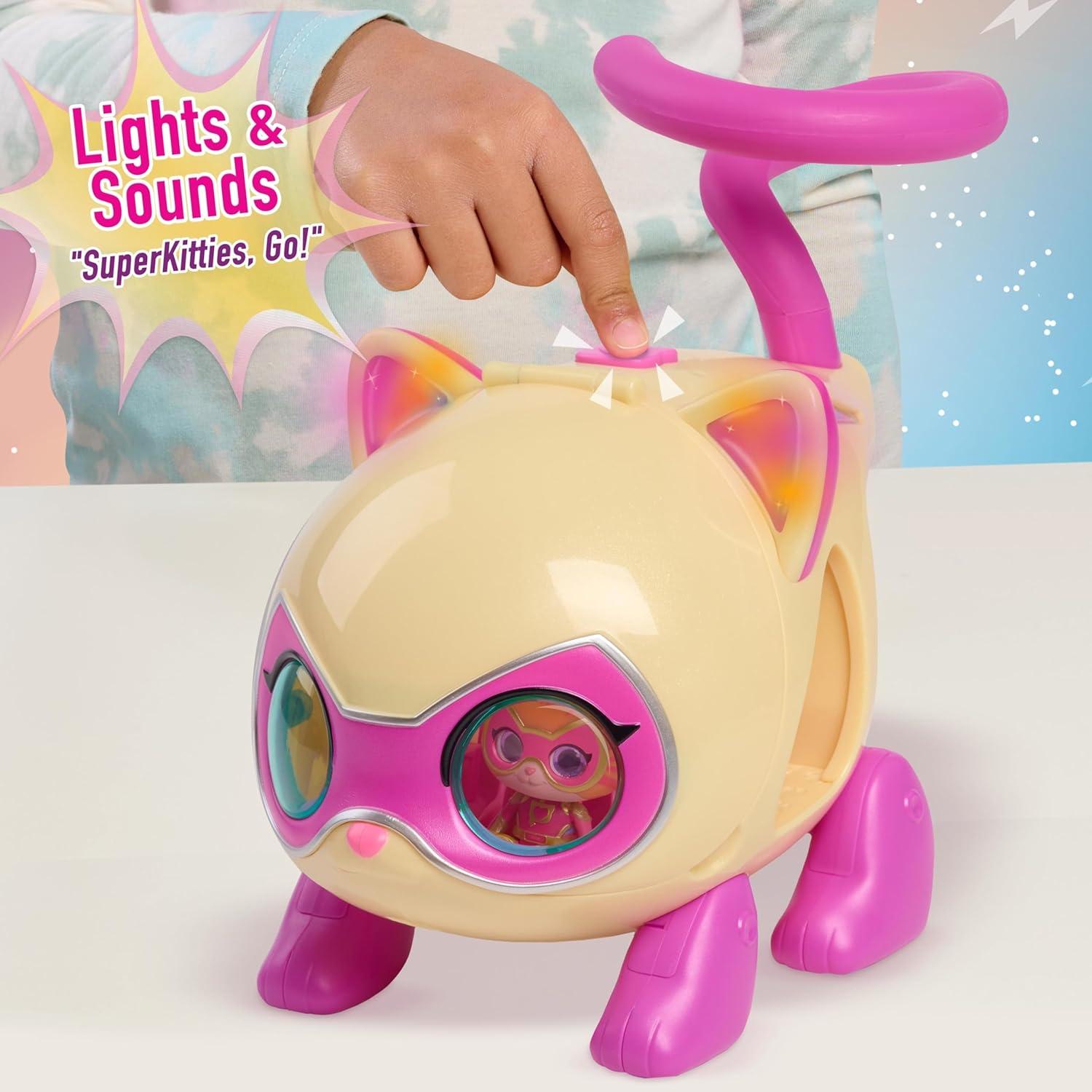 imageDisney Junior SuperKitties SuperKitty Copter with Lights and Sounds 3 Pieces Poseable Figures Kids Toys for Ages 3 Up by Just Play