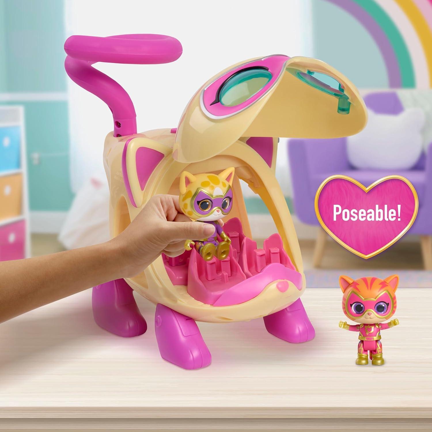 imageDisney Junior SuperKitties SuperKitty Copter with Lights and Sounds 3 Pieces Poseable Figures Kids Toys for Ages 3 Up by Just Play