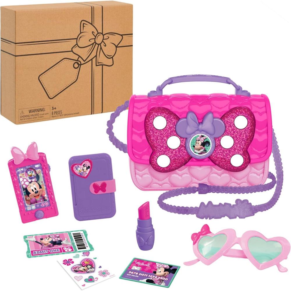 imageDisney Junior Minnie Mouse Bowfabulous Bag Set 7pieces Dress Up and Pretend Play Kids Toys for Ages 3 Up by Just Play