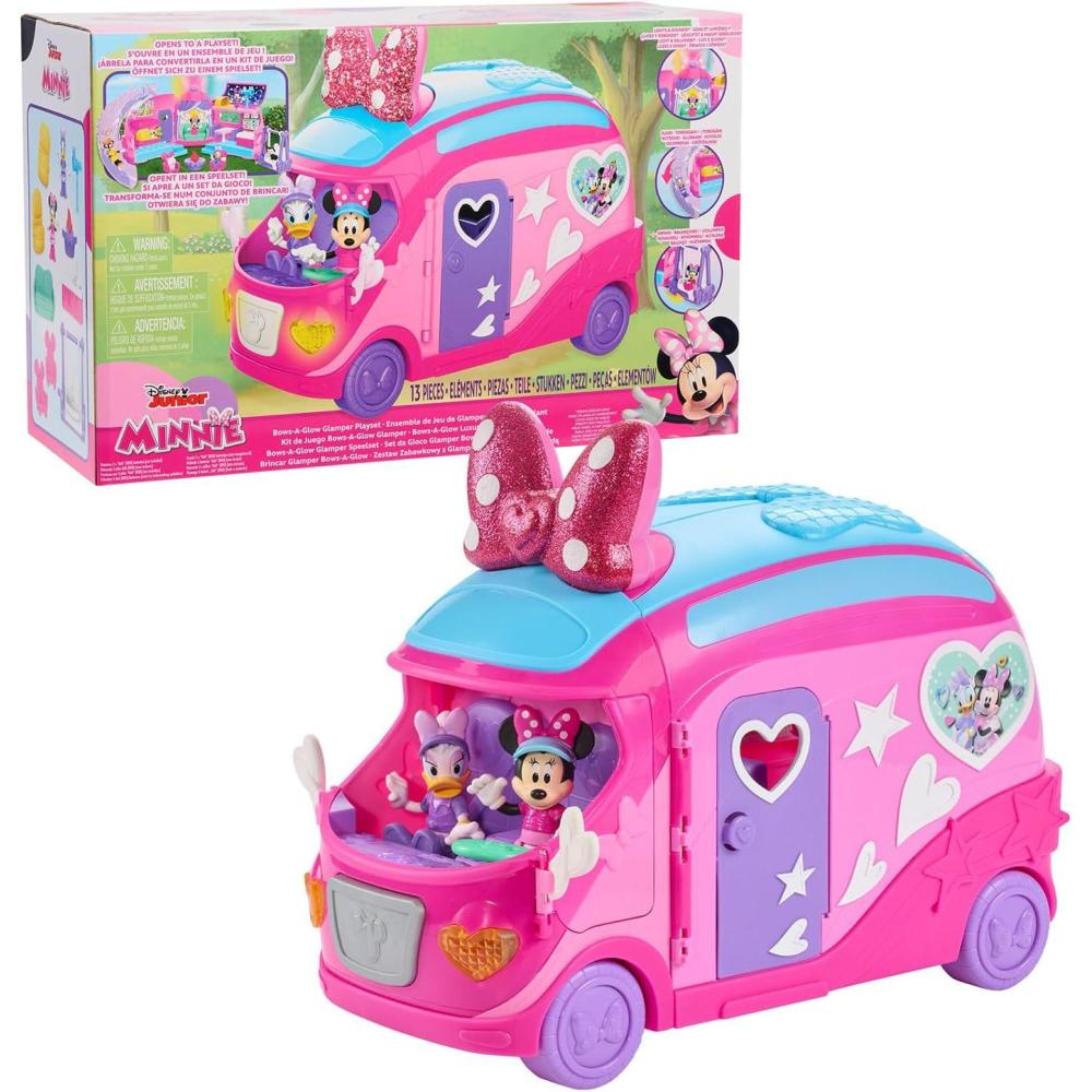 imageDisney Junior Minnie Mouse BowsAGlow Rolling Glamper 13piece Figures and Playset Kids Toys for Ages 3 Up Amazon Exclusive by Just Play254