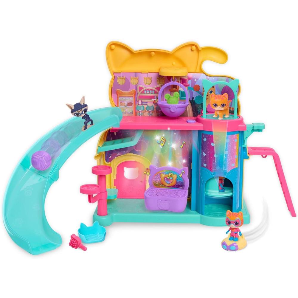 imageDisney Junior SuperKitties Purr N Play Playset and Figures 12Pieces Lights and Sounds Kids Toys for Ages 3 Up by Just Play