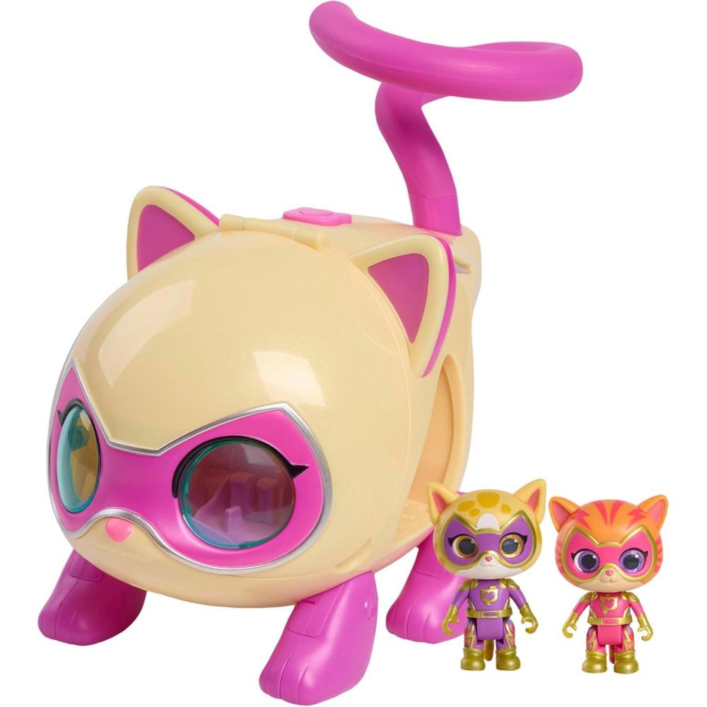 imageDisney Junior SuperKitties SuperKitty Copter with Lights and Sounds 3 Pieces Poseable Figures Kids Toys for Ages 3 Up by Just Play