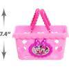 Disney Junior Minnie Bow-Tique Bowtastic Shopping Basket Set with Pretend Food and Accessories, Pretend Play, Kids Toys for Ages 3 Up by Just Play