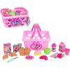 Disney Junior Minnie Bow-Tique Bowtastic Shopping Basket Set with Pretend Food and Accessories, Pretend Play, Kids Toys for Ages 3 Up by Just Play