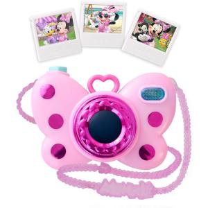 Disney Junior Minnie Mouse Picture Perfect Play Camera, Lights and Sounds, Pink, 4-Pieces, Kids Toys for Ages 3 Up by Just Play