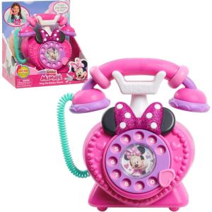 Disney Junior Minnie Mouse Ring Me Rotary Pretend Play Phone with Lights and Sounds, Kids Toys for Ages 3 Up by Just Play