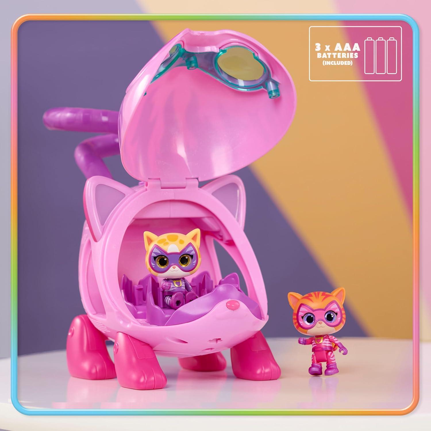 imageDisney Jr SuperKitties SuPurr Wild Kitty Copter with Lights and Sounds 3 Pieces Poseable Figures Toy for Fans Girls Kids Ages 3 and Up by Just Play
