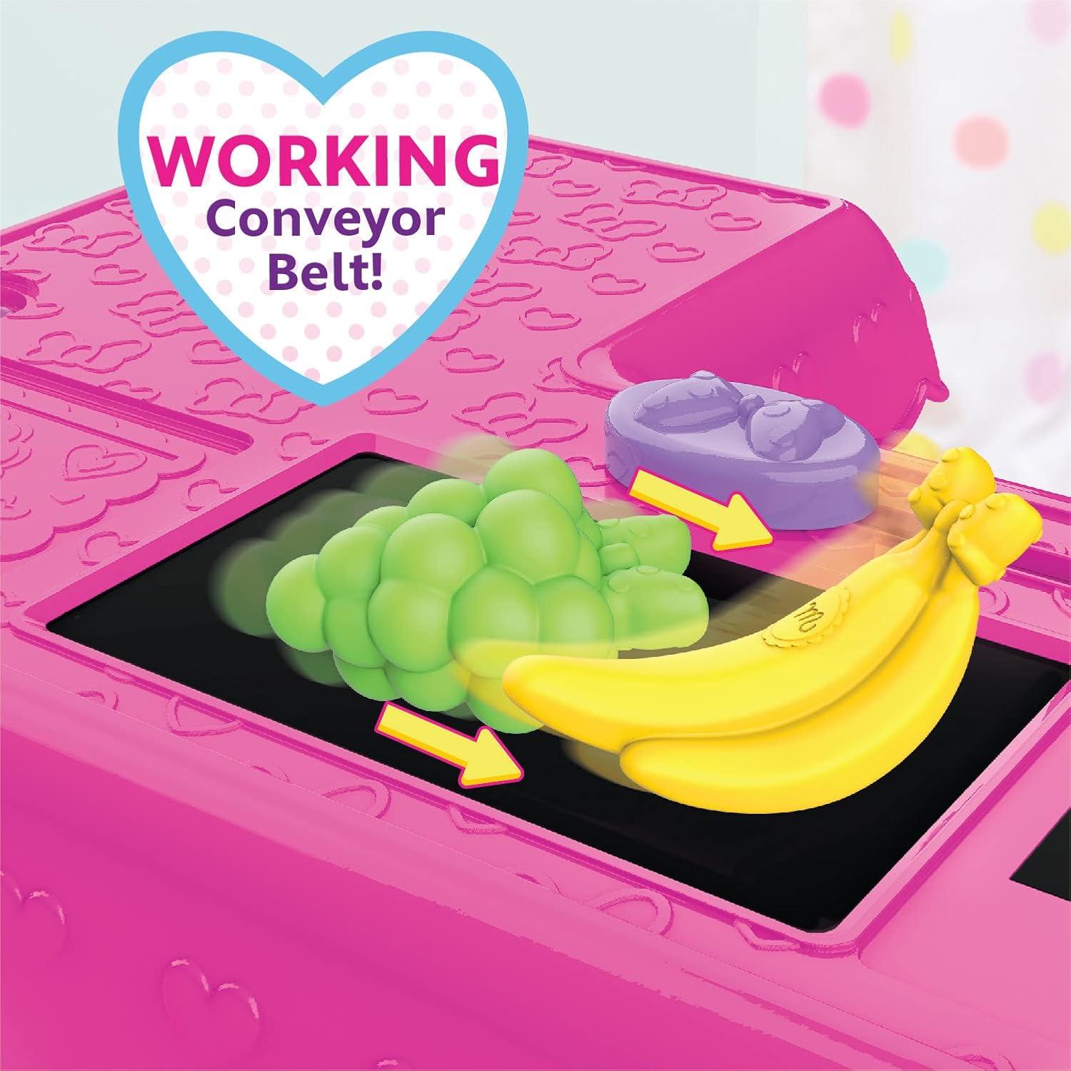 imageDisney Junior Minnie Mouse Marvelous Market Pretend Play Cash Register with Realistic Sounds 38 Play Food Pieces and Accessories Kids Toys for Ages 3 Up by Just Play