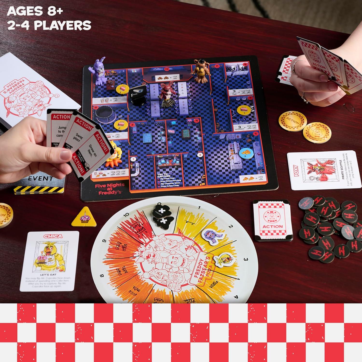 imageFive Nights at Freddys Night of Frights Board Game 109 Pieces Includes 4 Figures 24 Players Horror Game for Fans Kids Collectors ampamp Families Ages 8 and Up by Just Play