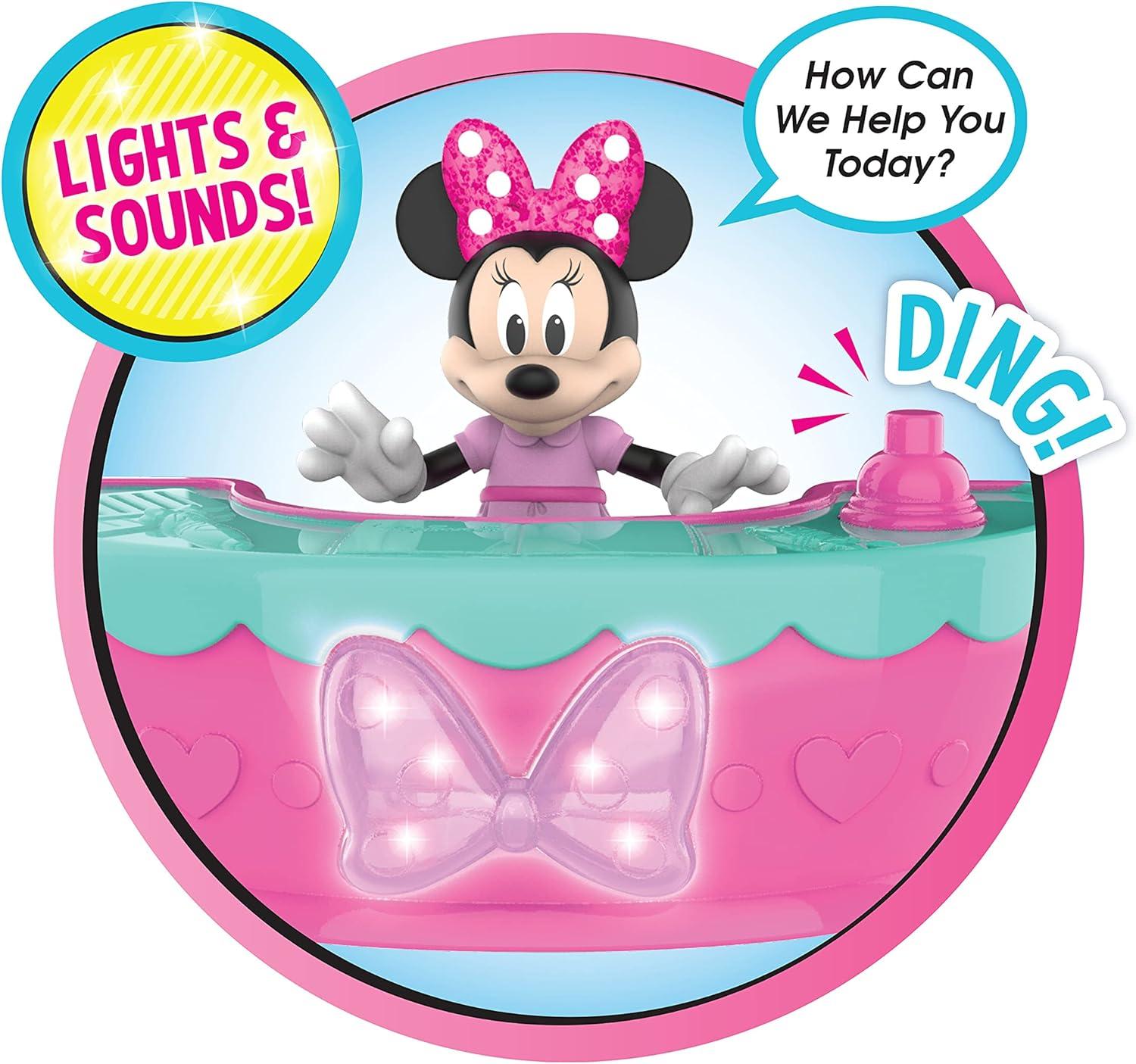 imageMinnie Mouse BowTel Hotel 20piece Figure and Playset 2Sided Play with Lights Sounds and Elevator Officially Licensed Kids Toys for Ages 3 Up by Just Play