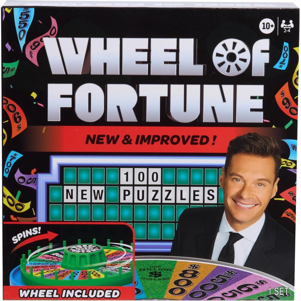 imageWheel of Fortune Deluxe Game 100 Puzzles Included Inspired by The Popular Show Interactive Puzzle Board Spin Guess Solve 24 Players Ages 10 and Up by Just Play