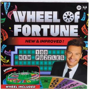 Wheel of Fortune Deluxe Game, 100 Puzzles Included, Inspired by The Popular Show, Interactive Puzzle Board, Spin, Guess, Solve, 2-4 Players, Ages 10 and Up by Just Play