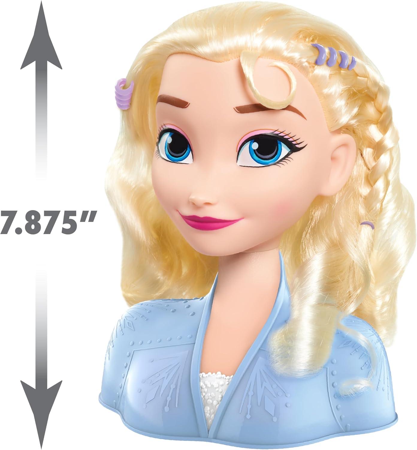 imageDisney Frozen 2 Elsa Styling Head 14pieces Pretend Play Kids Toys for Ages 3 Up by Just Play