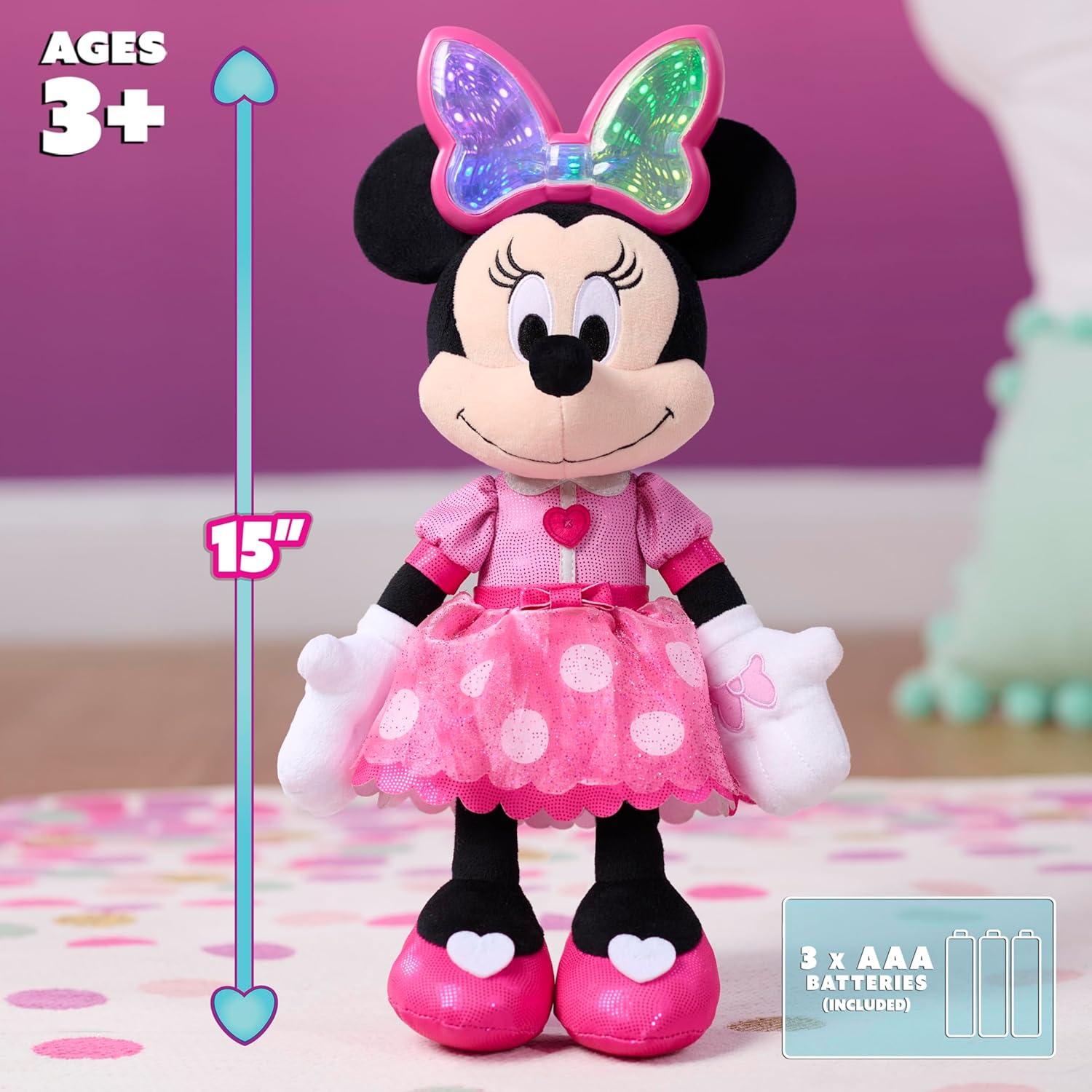imageDisney Jr Colorfinity Minnie Mouse Interactive Plush Toy Over 40 Interactions Ages 3 and Up