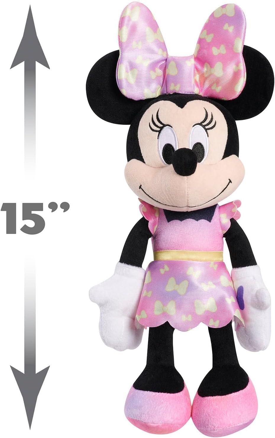 imageDisney Junior Minnie Mouse Fashion Bow 14inch Plush Stuffed Animal with Lights and Sounds Kids Toys for Ages 3 Up by Just Play