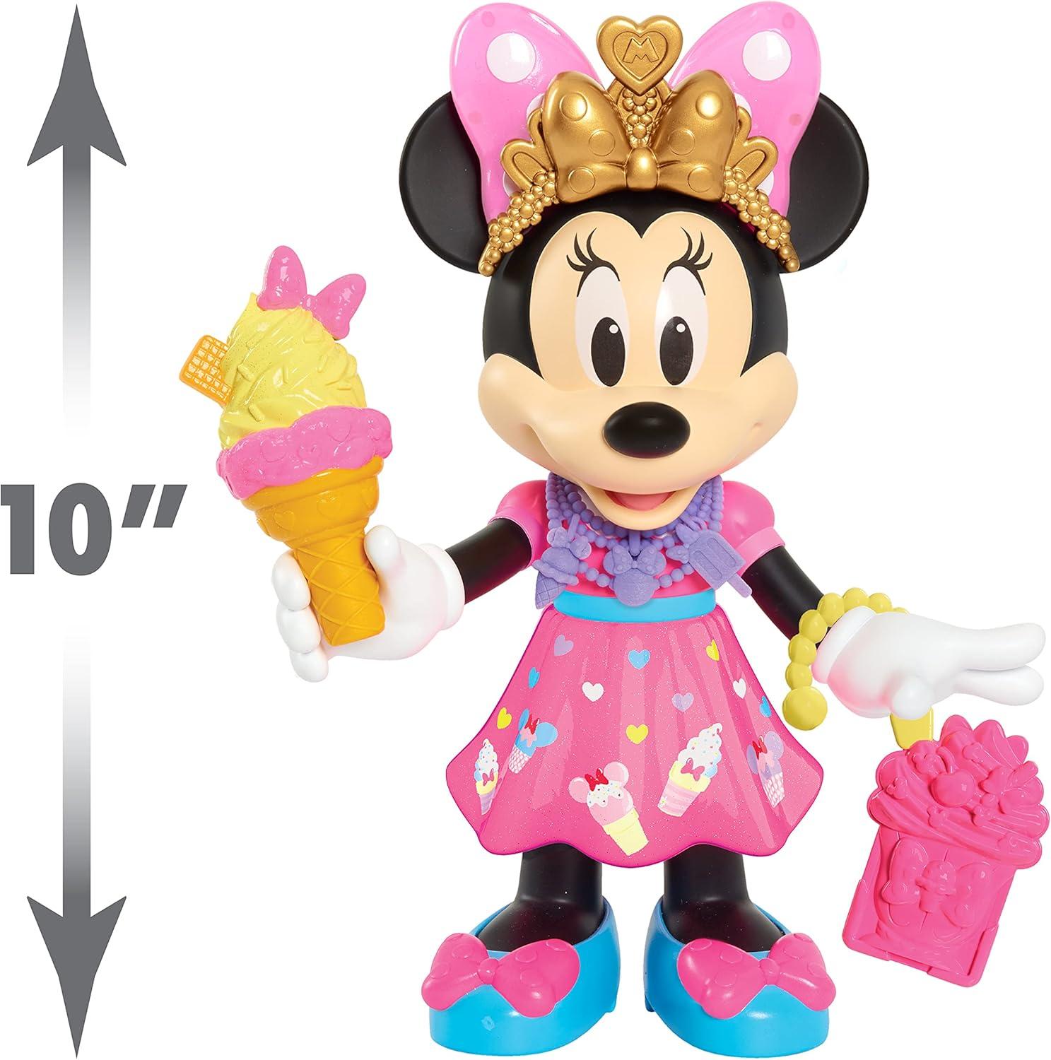 imageDisney Junior Sweets ampamp Treats Minnie Mouse Interactive 10Inch Doll with Lights Sounds and Accessories Kids Toys for Ages 3 Up Amazon Exclusive by Just Play