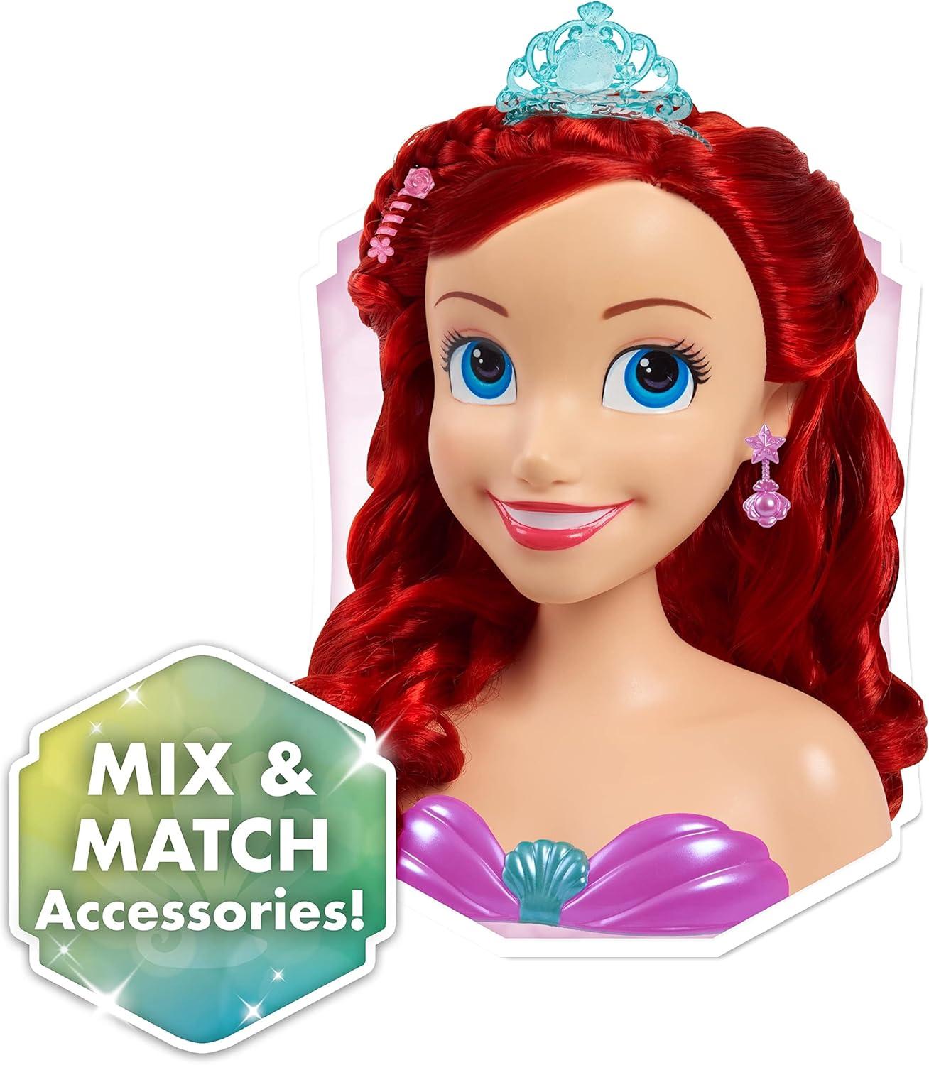 imageDisney Princess Ariel Styling Head 18pieces Pretend Play Kids Toys for Ages 3 Up by Just Play