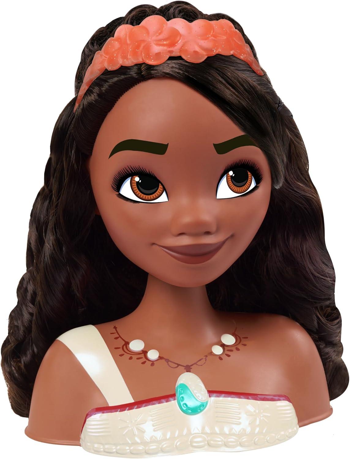 imageDisney Princess Moana 2 Styling Head 14Pieces Pretend Play Kids Toys for Ages 3 Up by Just Play