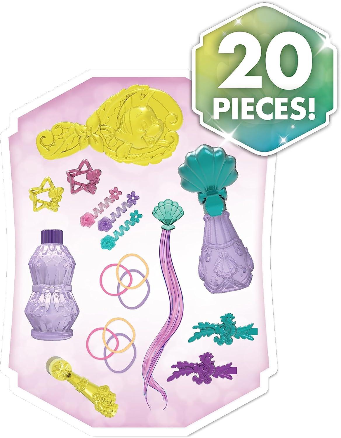 imageDisney Princess Shimmer Spa Ariel 8inch Styling Head 20Pieces Red Hair Pretend Play Kids Toys for Ages 3 Up by Just Play
