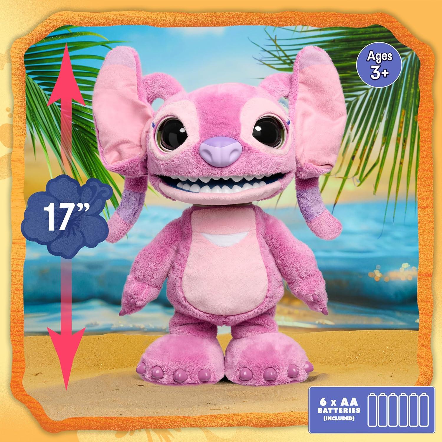 imageDisney Stitch Just Play Ultimate Interactive 17quot Plush Toy 100 Sounds ampamp Reactions Inspired by Disneys LiveAction Lilo ampamp Stitch Film New Movie Toy for Fans Girls Boys Kids 3 and Up byAngel