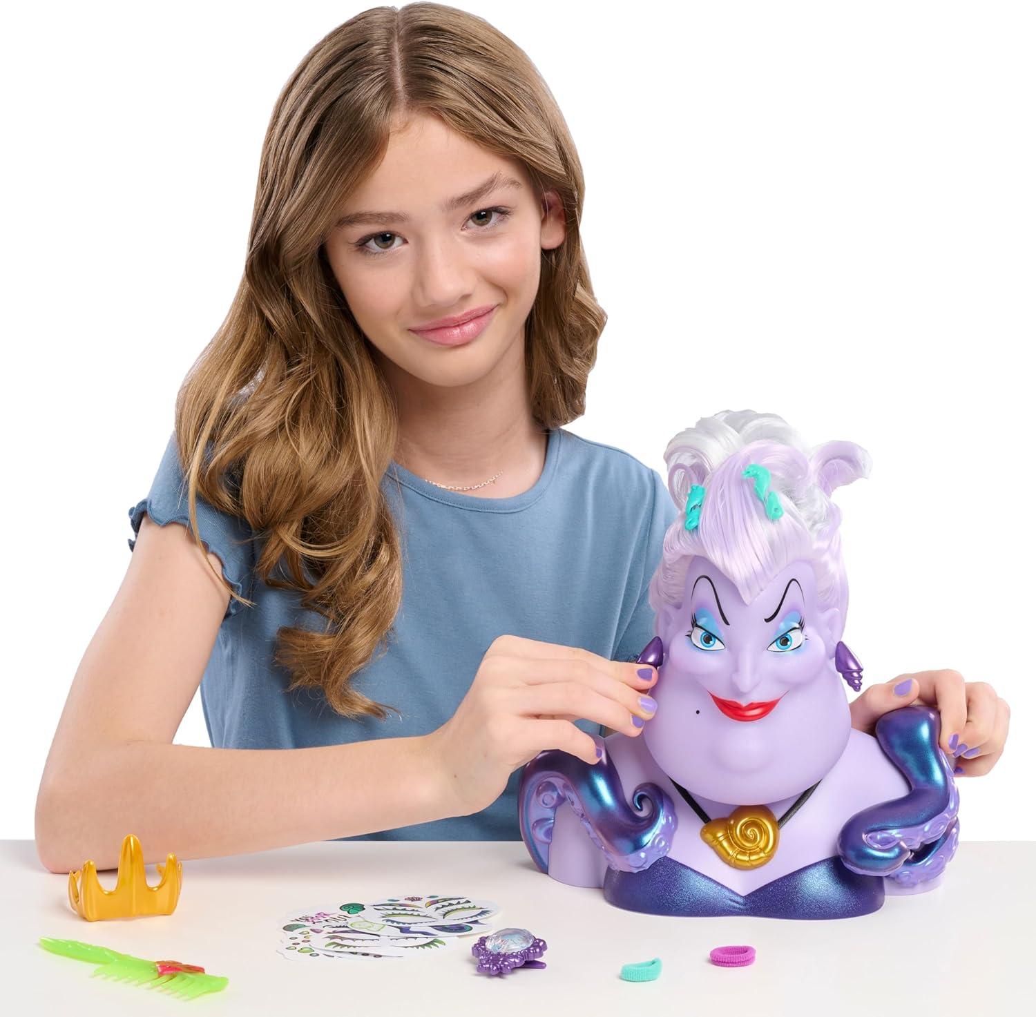 imageDisney Villains Fierce N Fun Ursula 10inch Styling Head 16Pieces Pretend Play Officially Licensed Kids Toys for Ages 3 Up Amazon Exclusive