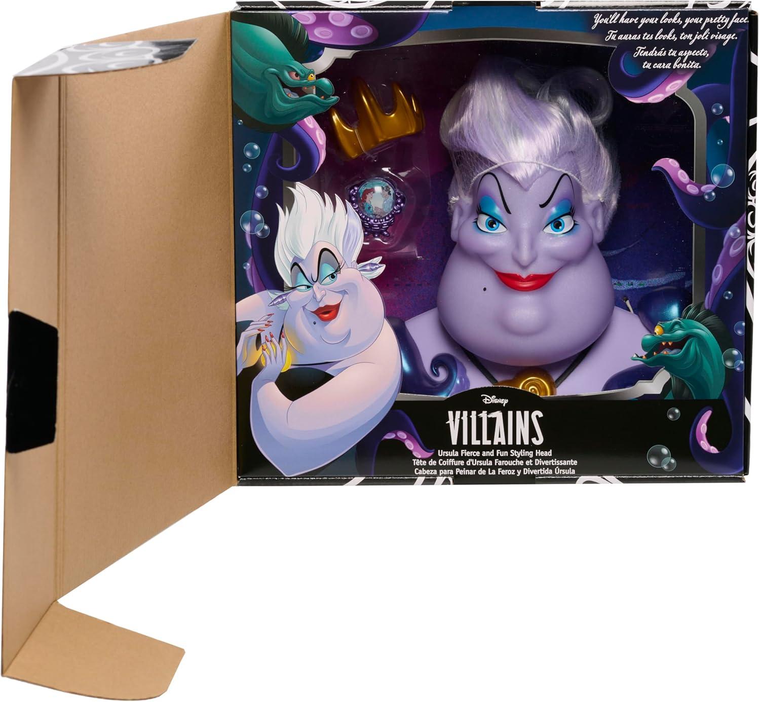 imageDisney Villains Fierce N Fun Ursula 10inch Styling Head 16Pieces Pretend Play Officially Licensed Kids Toys for Ages 3 Up Amazon Exclusive