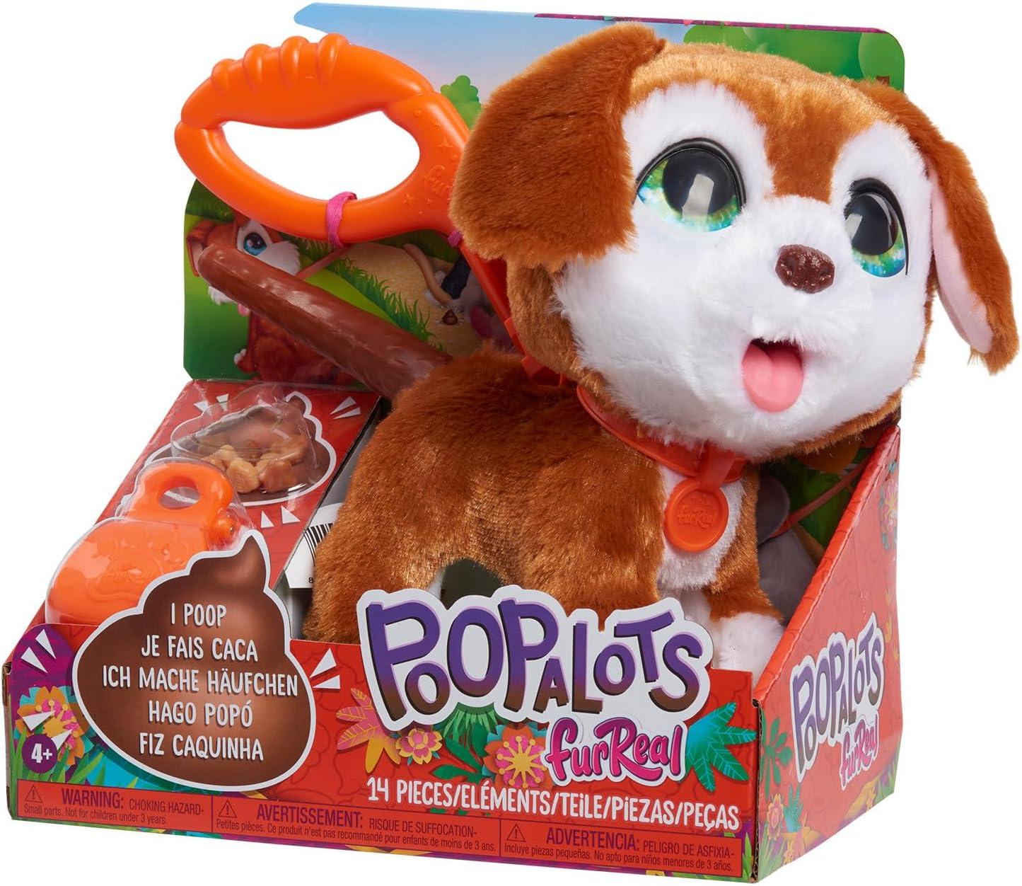 imageFurReal PoopALots Big Wags Interactive 8inch Walking Plush Stuffed Animal Pooping Puppy with Leash 14Pieces Kids Toys for Ages 4 Up by Just Play