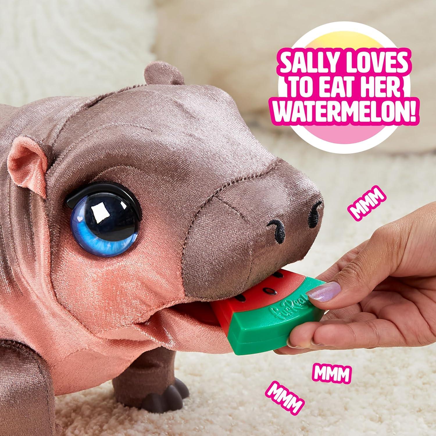 imageFurReal Sally The Silly Hippo 9 Inch Interactive Plush Kids Toys for Ages 4 Up by Just Play