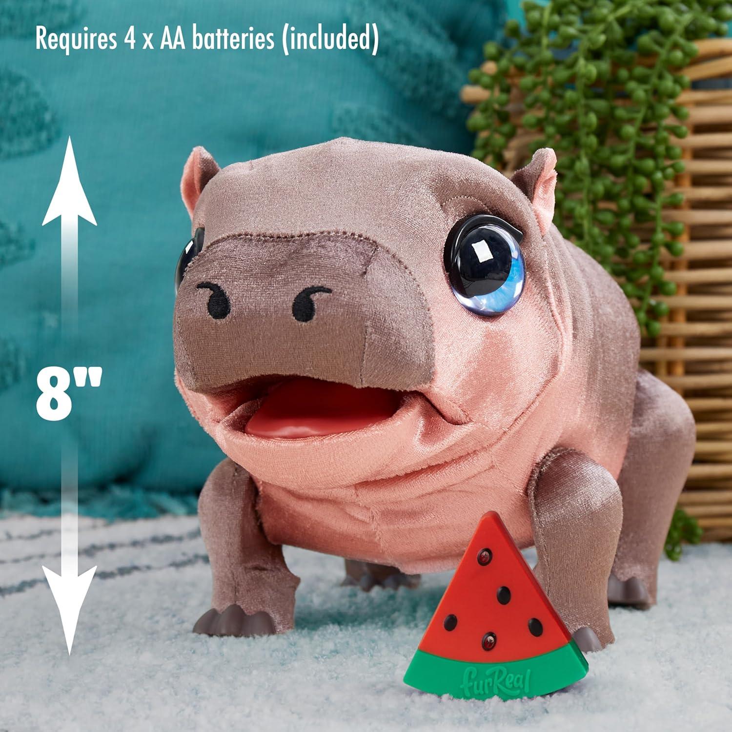 imageFurReal Sally The Silly Hippo 9 Inch Interactive Plush Kids Toys for Ages 4 Up by Just Play