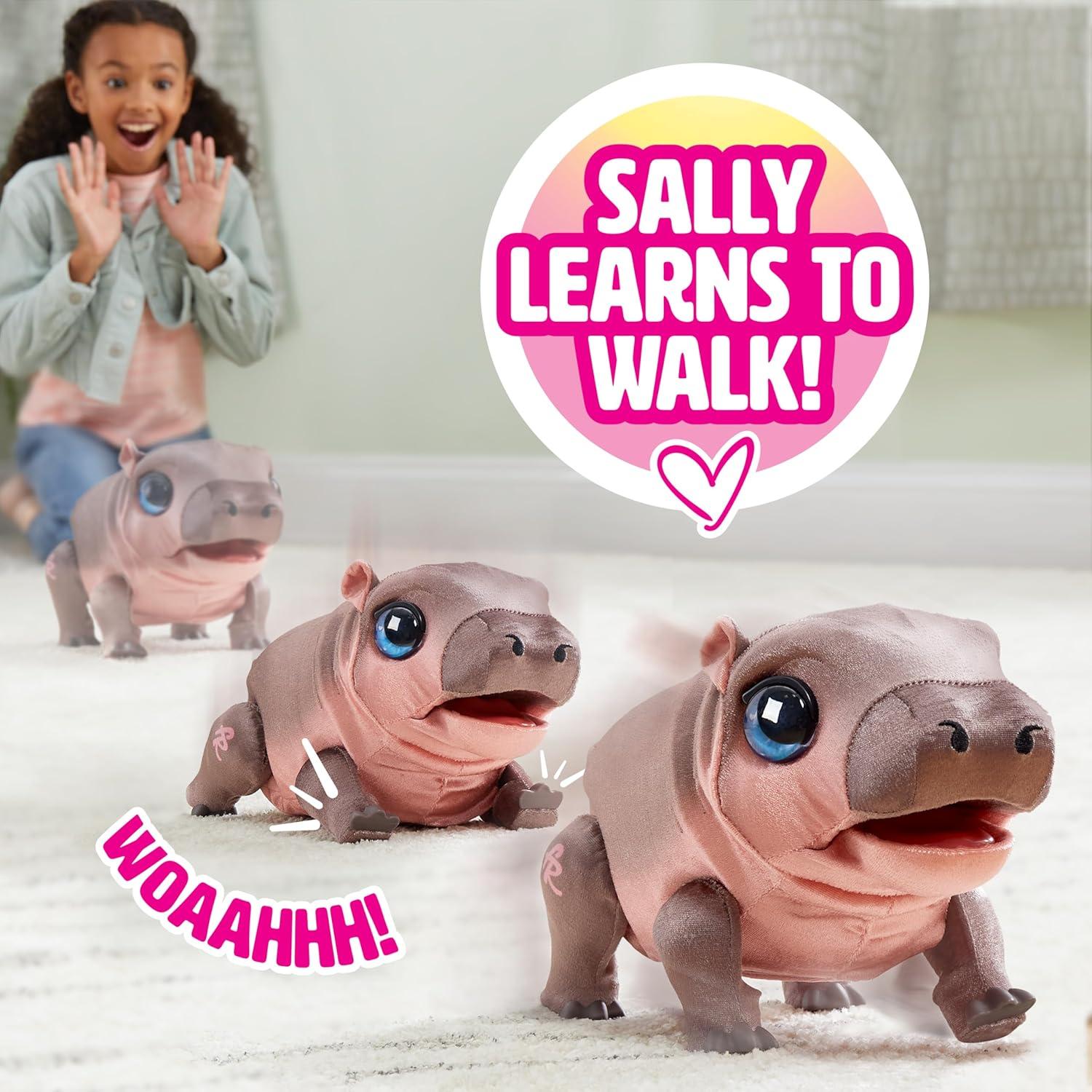 imageFurReal Sally The Silly Hippo 9 Inch Interactive Plush Kids Toys for Ages 4 Up by Just Play