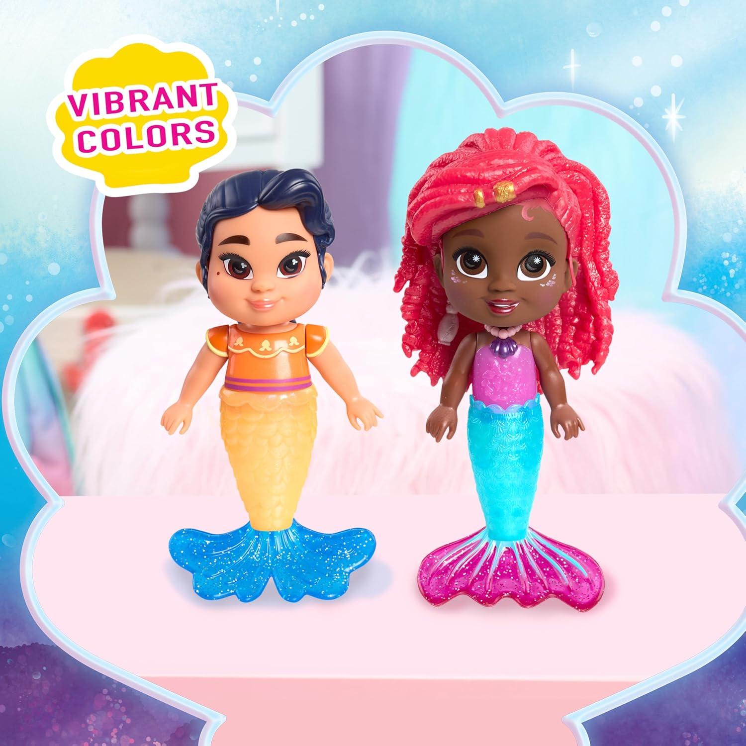 imageJust Play Disney Junior Ariel Pop Tails Deluxe 75inch Doll and Accessories Set 19Pieces Kids Toys for Ages 3 Up