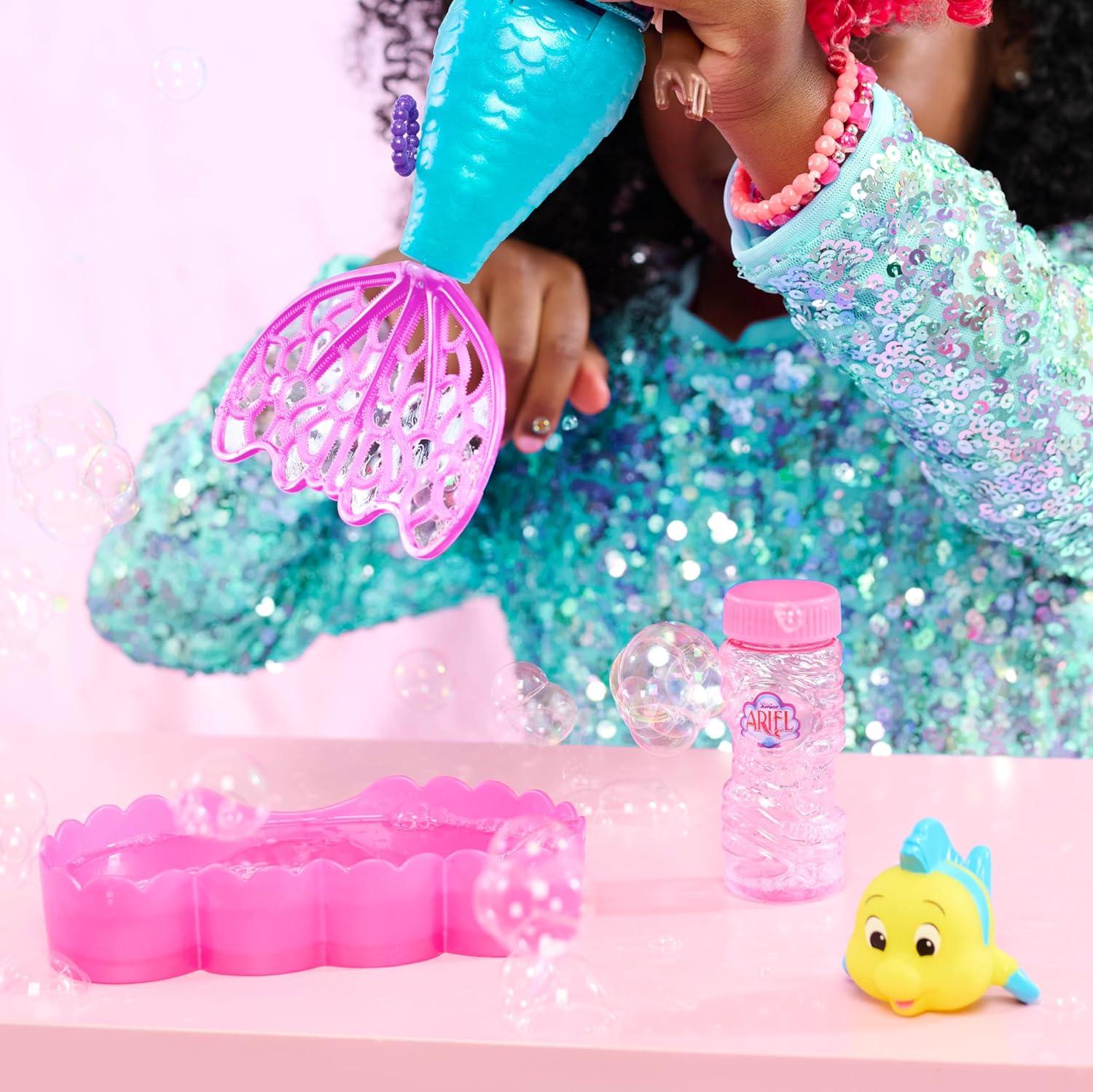 imageJust Play Disney Junior Bubbles Fun Ariel Doll and Accessories Amazon Exclusive 8Pieces Kids Toys for Ages 3 UpMedium