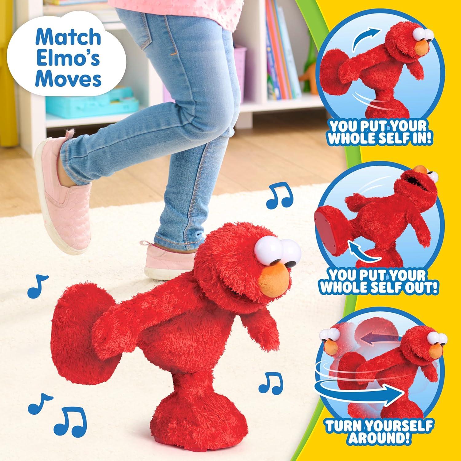 imageSesame Street Hokey Pokey Elmo 14 Interactive Plush Toy Sings Dances ampamp Plays Music Bilingual Stuffed Animal for Pretend Play Soft ampamp Huggable Ages 18 Months and Up by Just Play