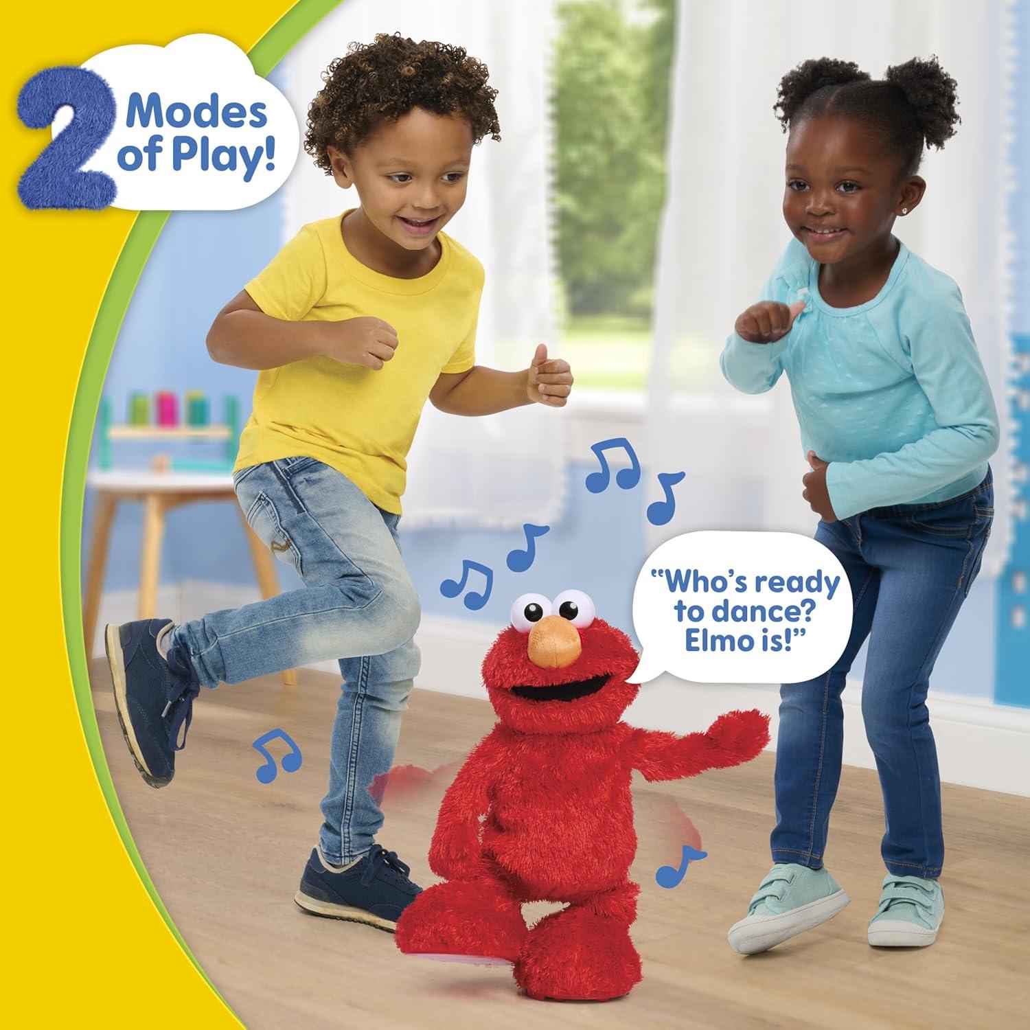 imageSesame Street Hokey Pokey Elmo 14 Interactive Plush Toy Sings Dances ampamp Plays Music Bilingual Stuffed Animal for Pretend Play Soft ampamp Huggable Ages 18 Months and Up by Just Play