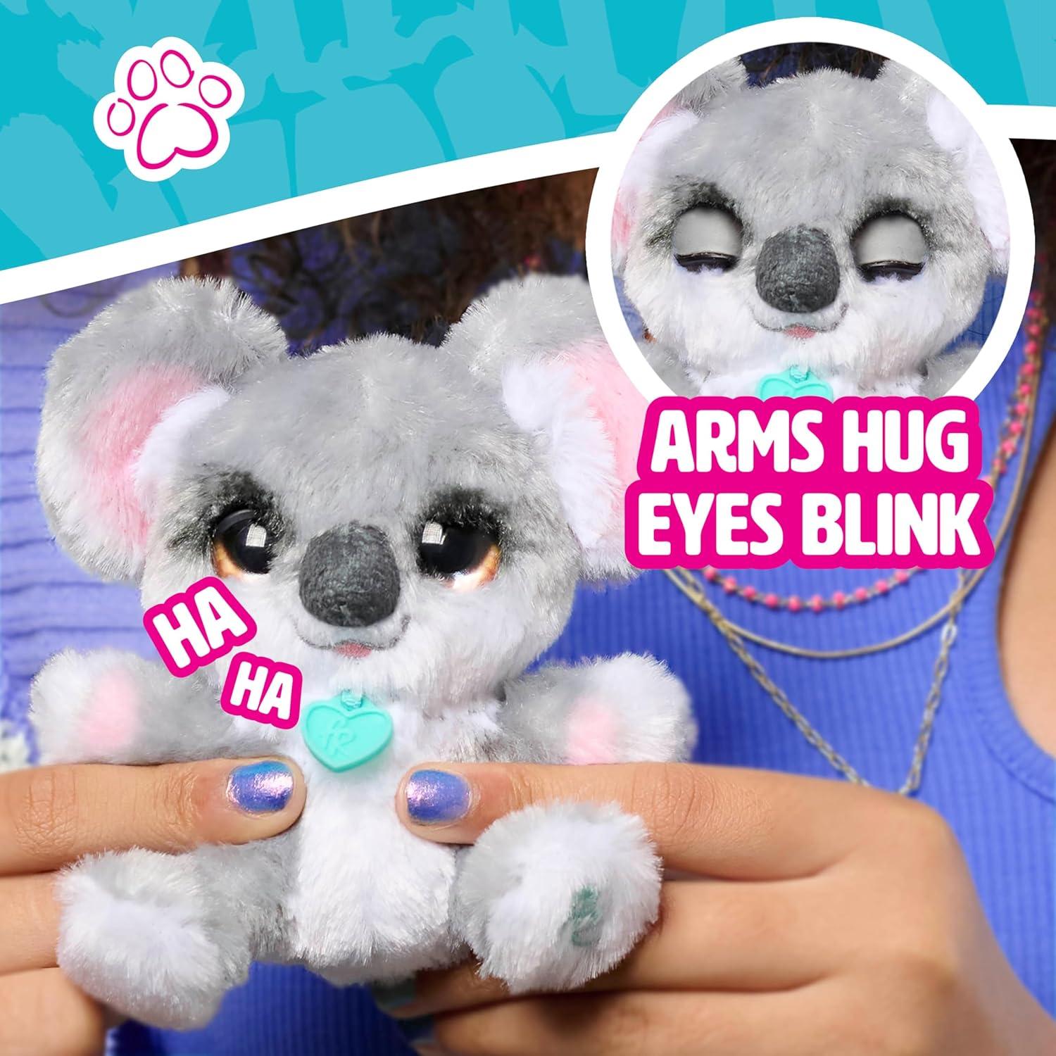 imagefurReal My Minis Little Hugs Koala 45inch Interactive Plush Soft Stuffed Animal Kids Toys for Ages 4 Up by Just Play