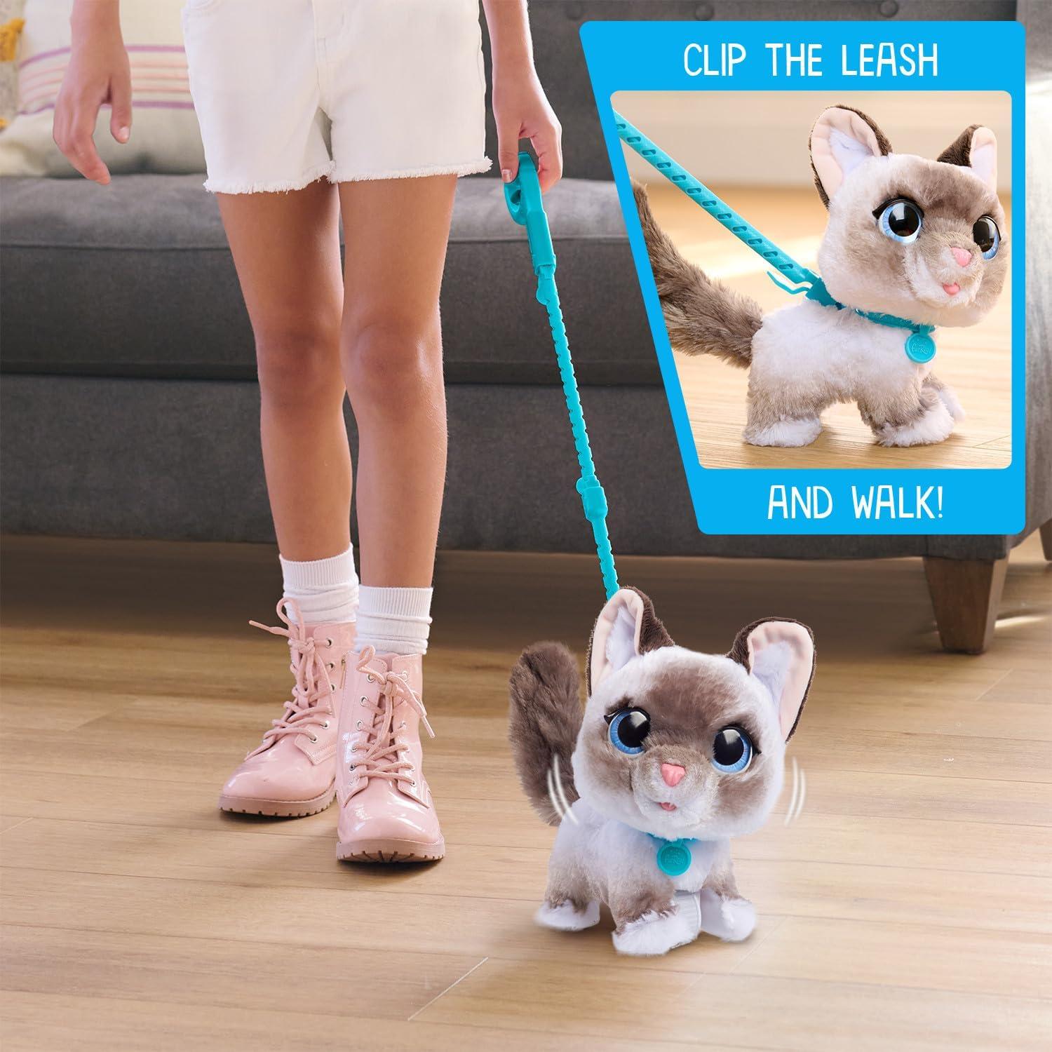 imagefurReal Wagalots Kitty Small Interactive Plush Faux Fur Kids Toys for Ages 4 Up by Just Play